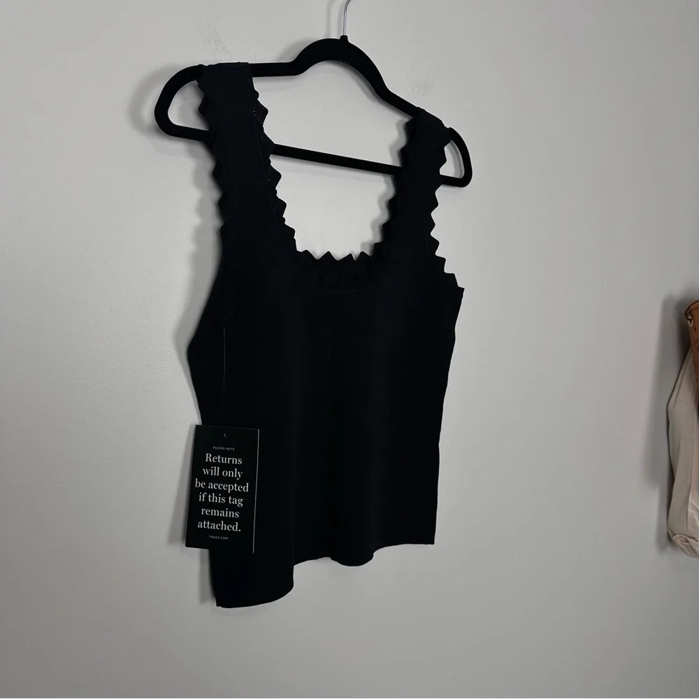 TUCKERNUCK Black Ric Rac Compression Tank - Picture 9 of 11
